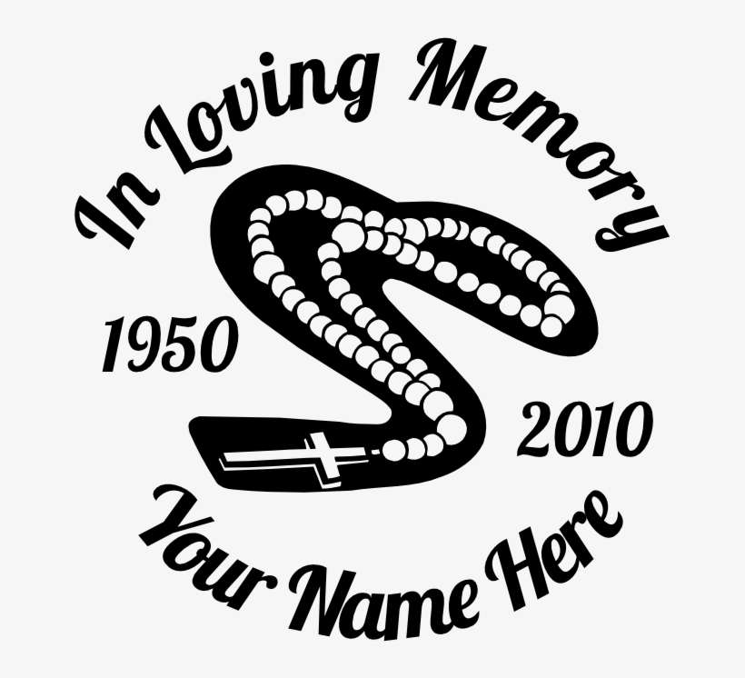 Loving Memory Rosary Sticker Clipart - Rosary Sticker, transparent png download