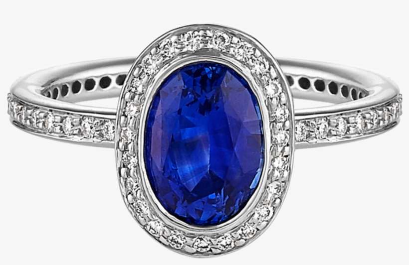 Oval Sapphire Fashion Ring - Engagement Ring, transparent png download