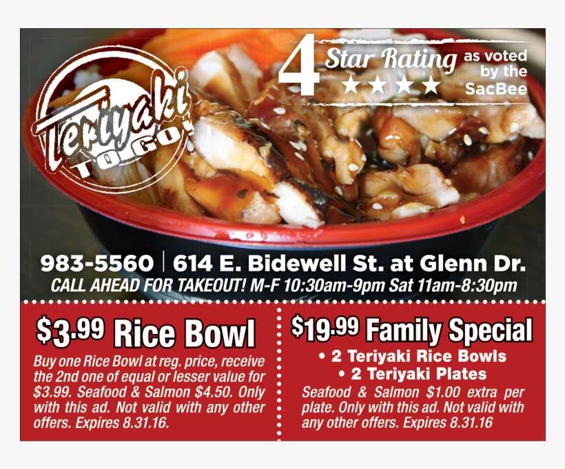 Teriyaki To Go [1 Image] Click Any Image To Expand - Cuisine Of Madrid, transparent png download