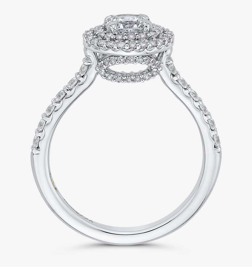Round Double Halo Engagement Ring - Filigree Halo Engagement Rings, transparent png download