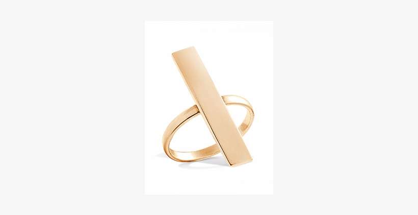 Gold-plated Ring With A Plate - Pierścionek Z Blaszką, transparent png download