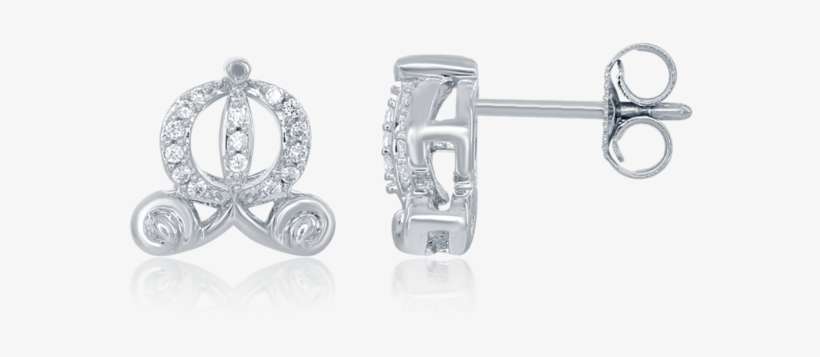 Cinderella's Carriage Diamond Earrings 1/4cttw In Sterling - Enchanted Disney Fine Jewelry Cinderella, transparent png download