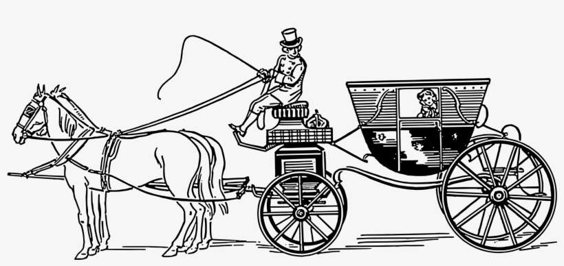 Vector Free Drawing Sketch For Free Download On - Victorian Horse And Carriage, transparent png download