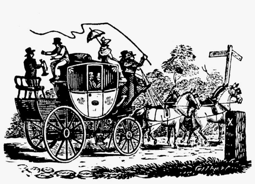 Old Print Art Unsorted - Locomotive, transparent png download