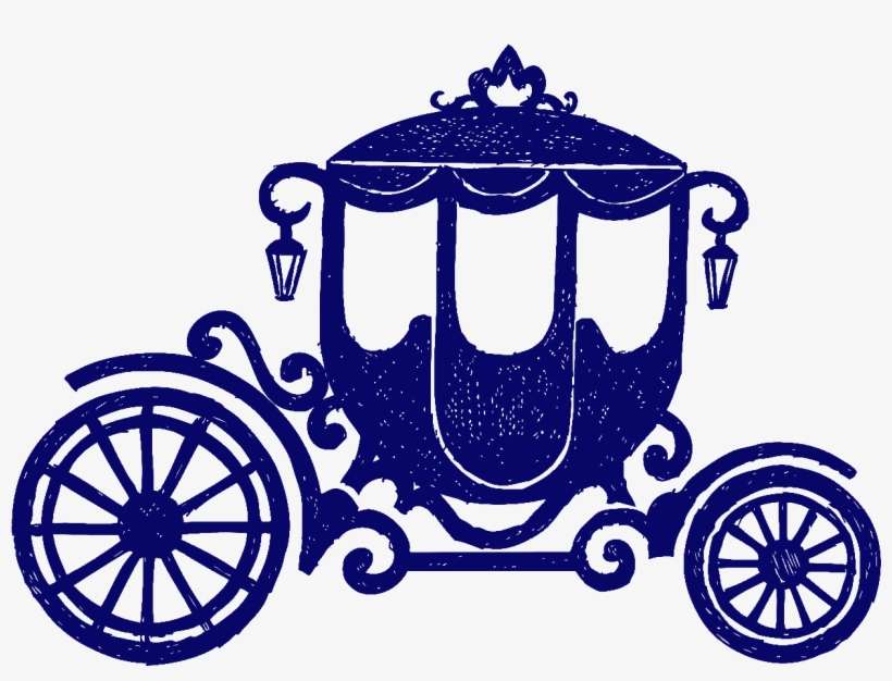Horse Drawn Wheel Clip Art Cartoon Blue - Carriage Vector, transparent png download