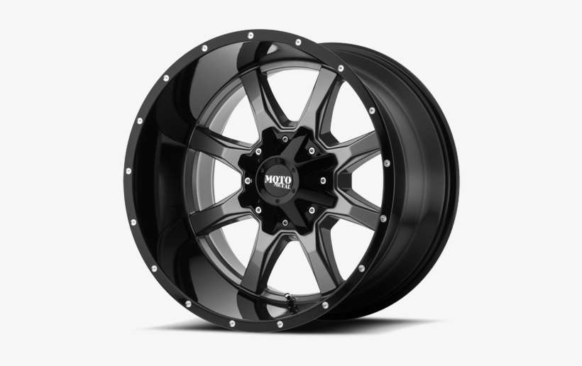 Moto Metal Mo970 Gloss Grey Center W/ Gloss Black Lip - Moto Metal Mo983, transparent png download
