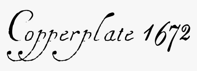 Copperplate 1672 Wf View Character Set Try It - Hand Written Medieval Font, transparent png download