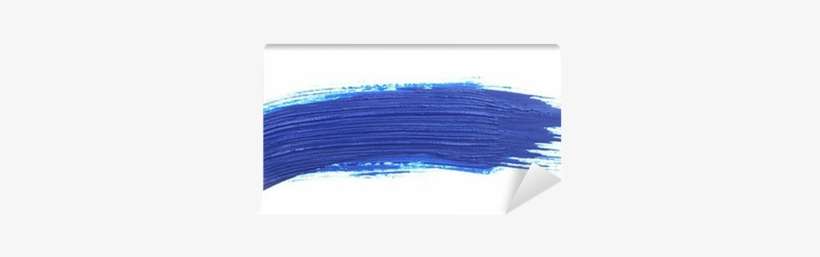 Blue Stroke Of The Paint Brush Isolated On White Self-adhesive - Wallet, transparent png download