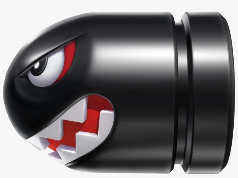 Banzai Bill Mariowiki Fandom - Mario Bros Bullet, transparent png download