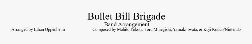 Bullet Bill Brigade Sheet Music Composed By Composed - Flight Of The Silverbird, transparent png download