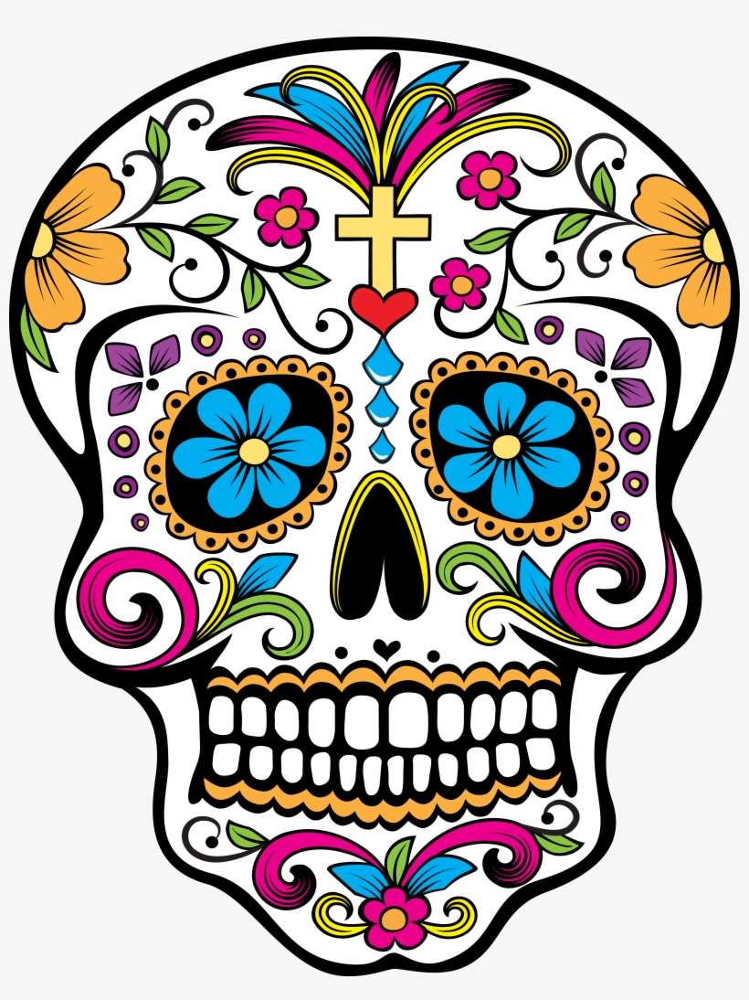 Picture Day Of - Dia De Los Muertos Skull Png, transparent png download