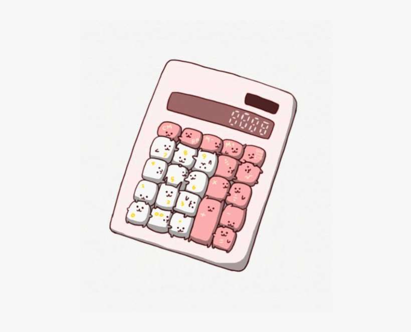 Graphic Black And White Download Drawing Kavaii Cuteness - Kawaii Calculator Png, transparent png download