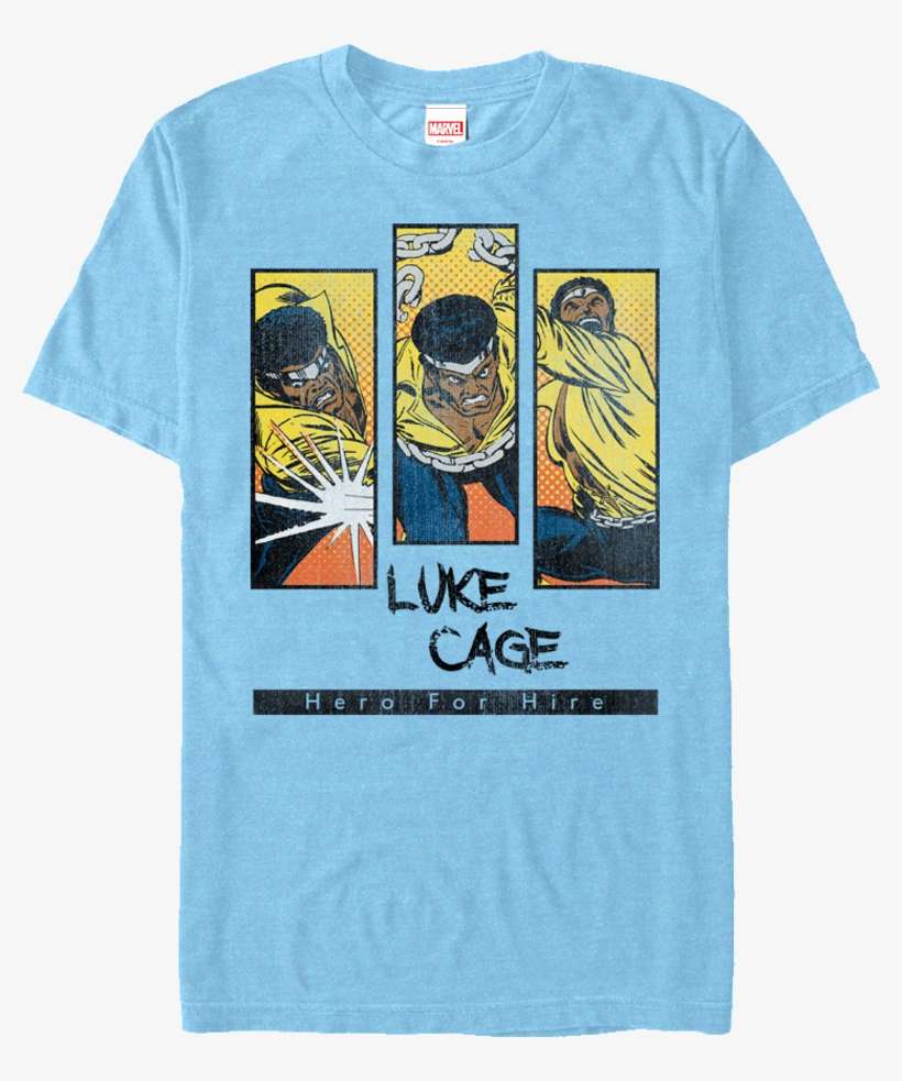 Luke Cage Hero For Hire T-shirt - Johnson Smith (set) Despicable Me Pint Glass Set &, transparent png download