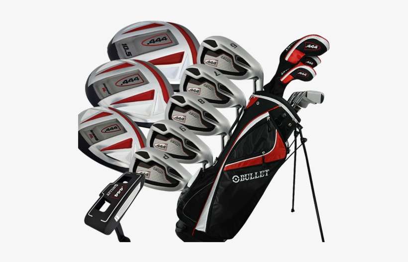 Bullet - 357 Hybrids - Bullet Golf .444 Complete Set With Bag, Black/red, transparent png download