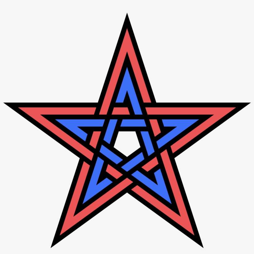 Double Interlaced Pentagram - Pink Hammer And Sickle, transparent png download