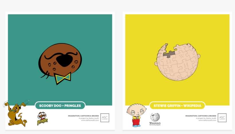 Pringles And Wikipedia, Scooby Doo, Stewie Griffin - Imagination Cartoons Brands, transparent png download