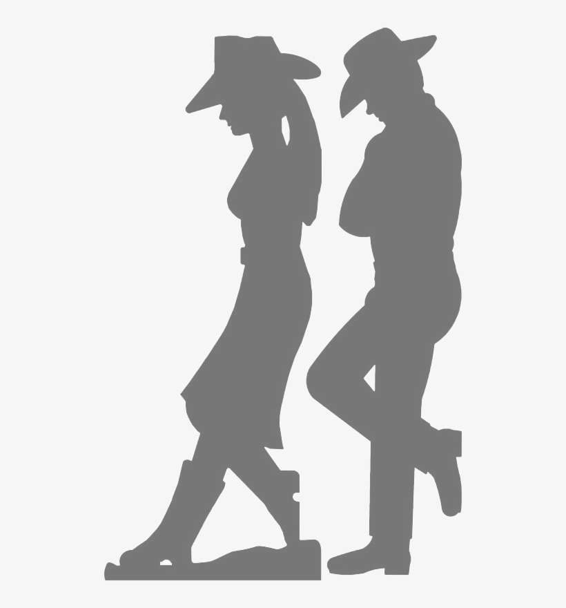 Cowgirl Cowboy 2 Dkopunec 2017 05 21t23 - Best Leaning Cowboy Silhouette, transparent png download