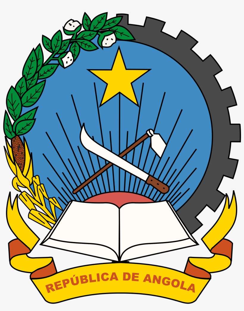 Emblem Of Angola - Insignia Da Republica De Angola, transparent png download