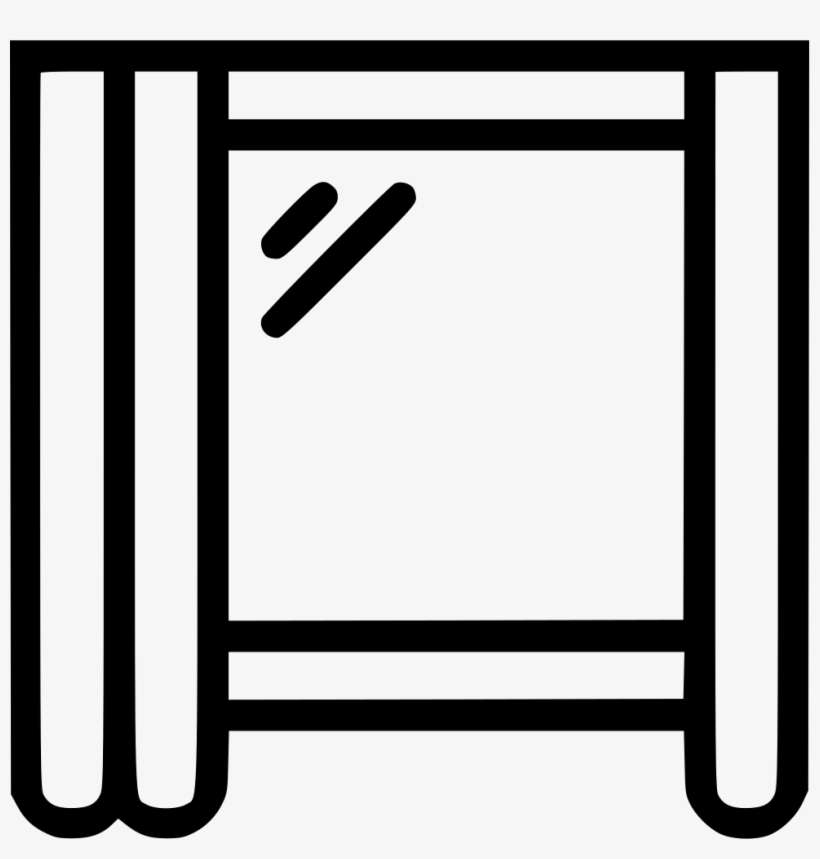 Window Drapes Glass Home - Icon, transparent png download
