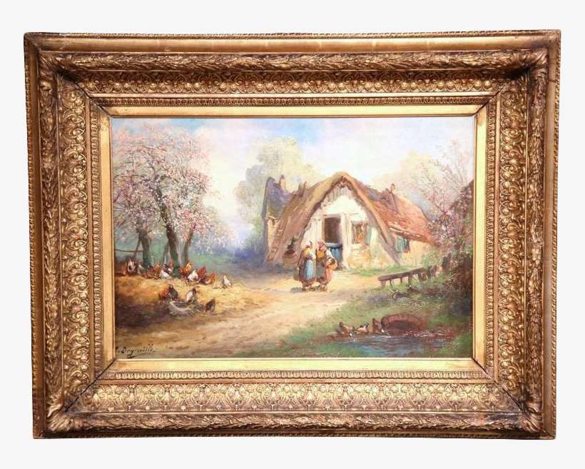 French Drawing 17th Century - Country Scene Painting, transparent png download