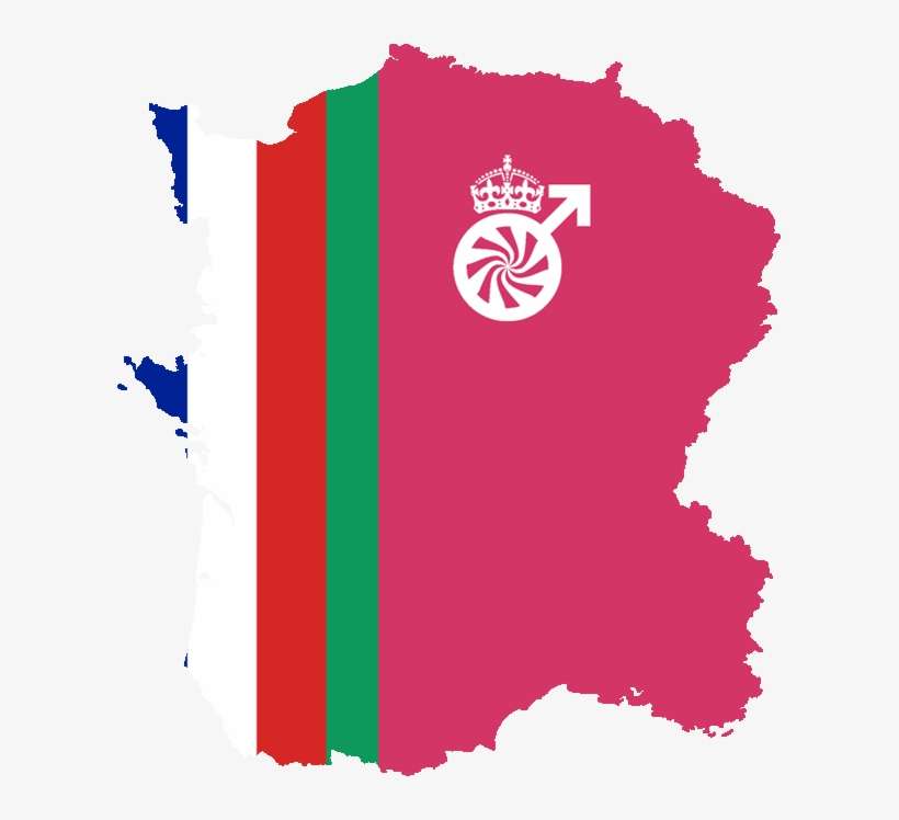 Flag Map Of French Mse - Blank Map, transparent png download
