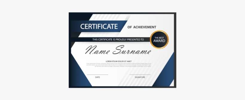 Elegance Horizontal Certificate With Vector Illustration - Certificates Property Design, transparent png download