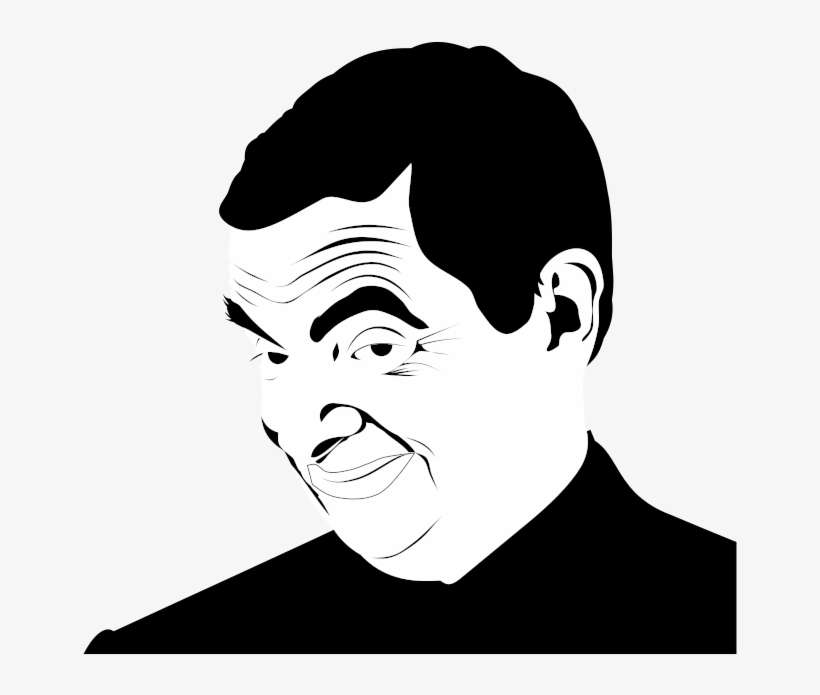 Bean Png - Mr Bean Black And White, transparent png download