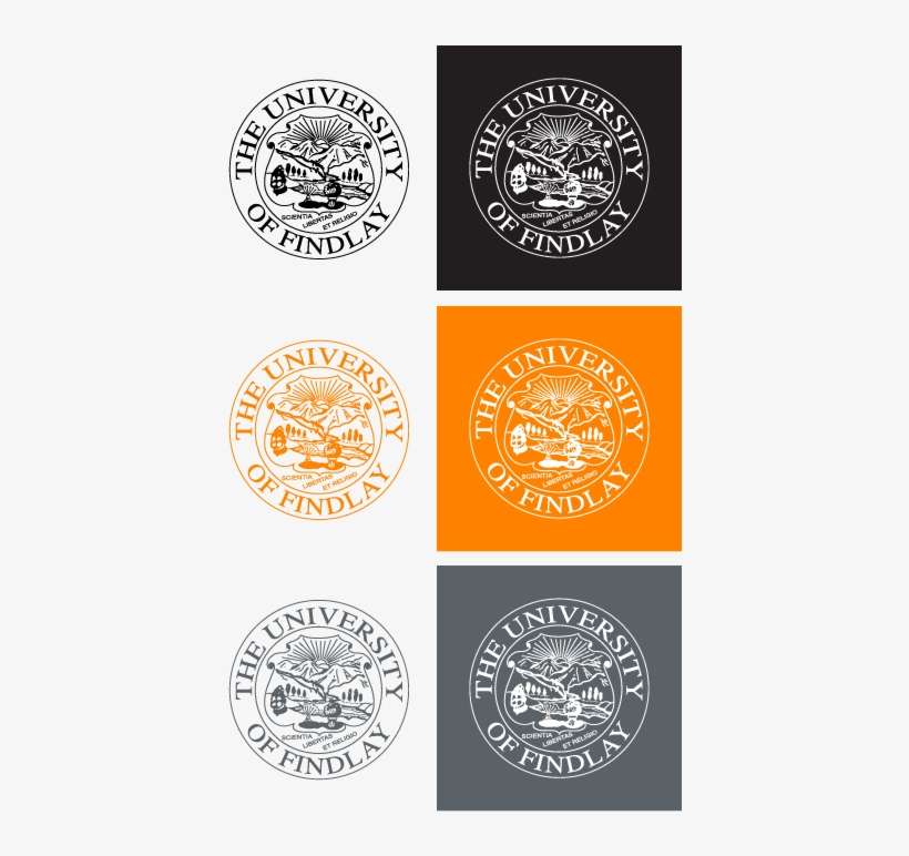 Seal Color Variations - University Of Findlay Seal, transparent png download
