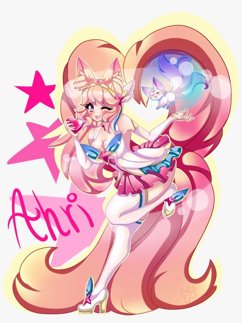 Star Guardian Ahri By Imako-chan Hd Wallpaper Background - Ahri Star Guardian Png, transparent png download