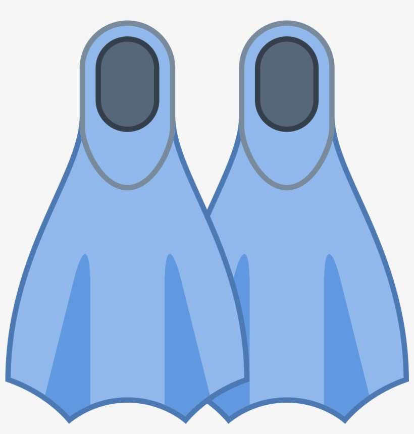 It Is A Pair Of Flippers, With A Oval Section On The - Flippers Clipart, transparent png download