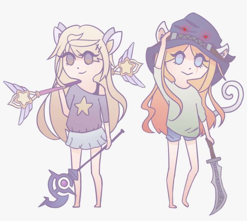 Some Crossover Art Of Ali's Favorite Champion And Skin - Skin Minecraft Star Guardian, transparent png download