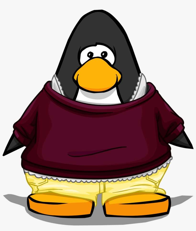 Cranberry Lemon Outfit On A Player Card - Club Penguin Beta Newman, transparent png download