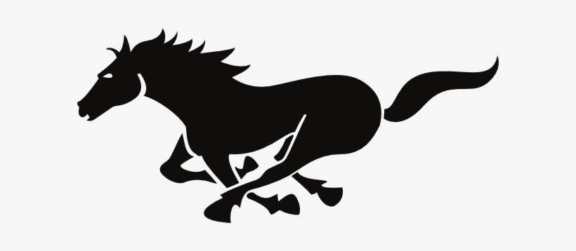 Clipart Transparent Enlarged Clip Art At Clker Com - Mustang Horse Silhouette Png, transparent png download