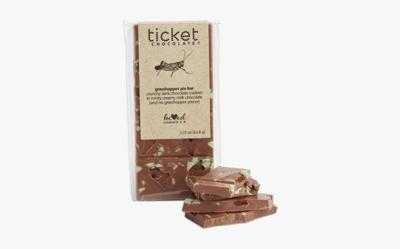 Grasshopper Pie Chocolate Bar - Ticket Chocolate Beloved Bar - Cherry Hazelnut Stuffing, transparent png download