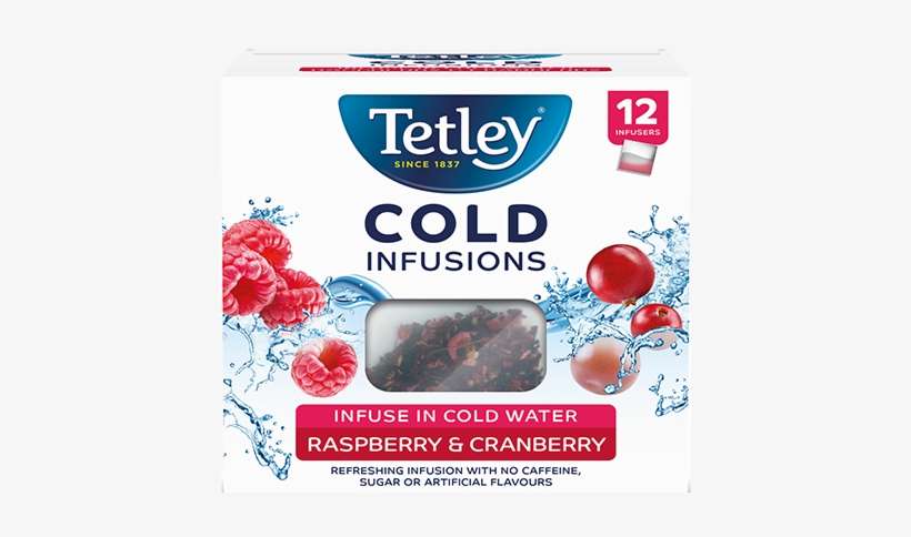 Tetley Cold Infusions Raspberry And Cranberry - Tetley Cold Infusions, transparent png download