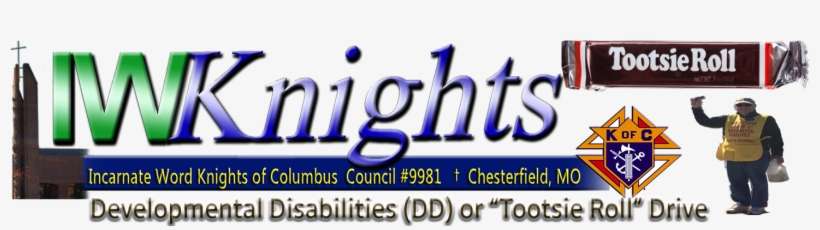 Iwknights' Developmental Disabilities Or "tootsie Roll" - Knights Of Columbus Emblem, transparent png download