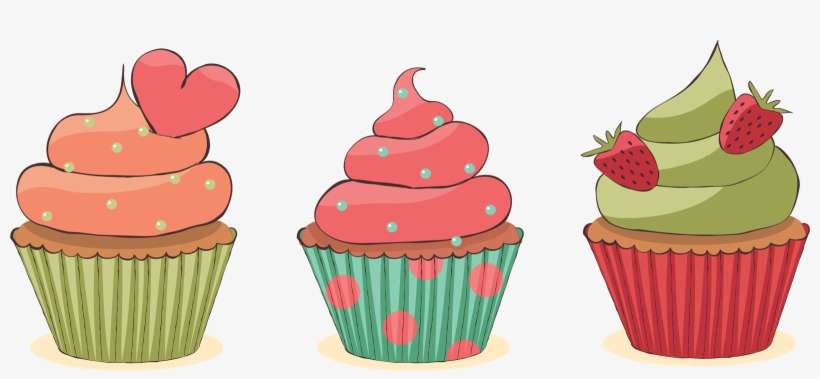 Tag Vintage Png - Cupcakes Desenho Vintage Png, transparent png download