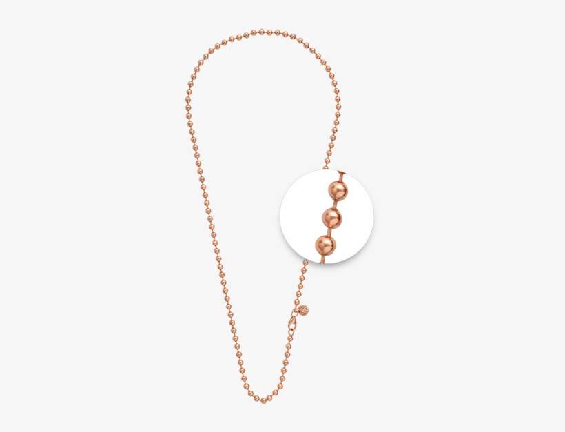 Nikki Lissoni Ny03rg 4mm Ball Chain Necklet Rose Gold - Nikki Lissoni Gold-plated 3mm X 42cm 16in Chain, transparent png download