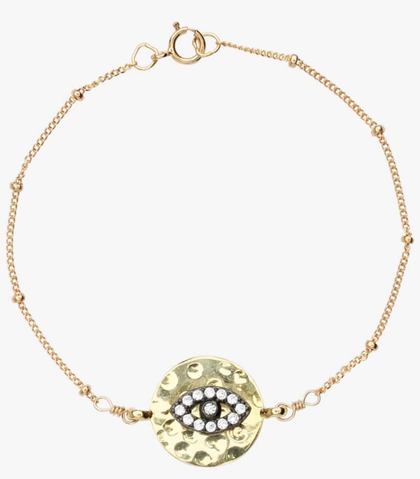 Gunmetal Cz Evil Eye Ball Chain Bracelet - Evil Eye Jewelry, transparent png download