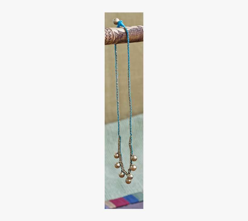 Dhokra Necklace Ball Chain Light Blue - Beautiful Beads, transparent png download