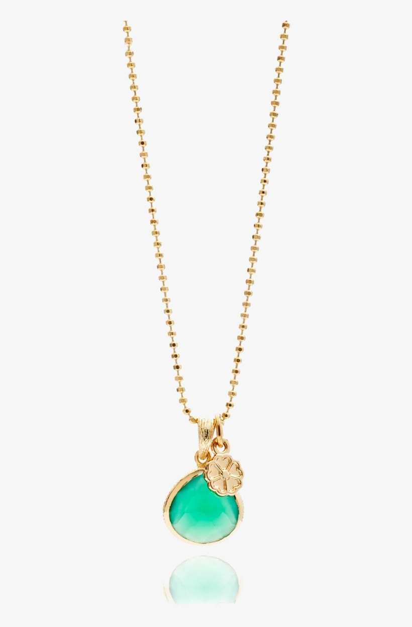 Azuni Athena Teardrop Necklace On Facetted Ball Chain - Locket, transparent png download