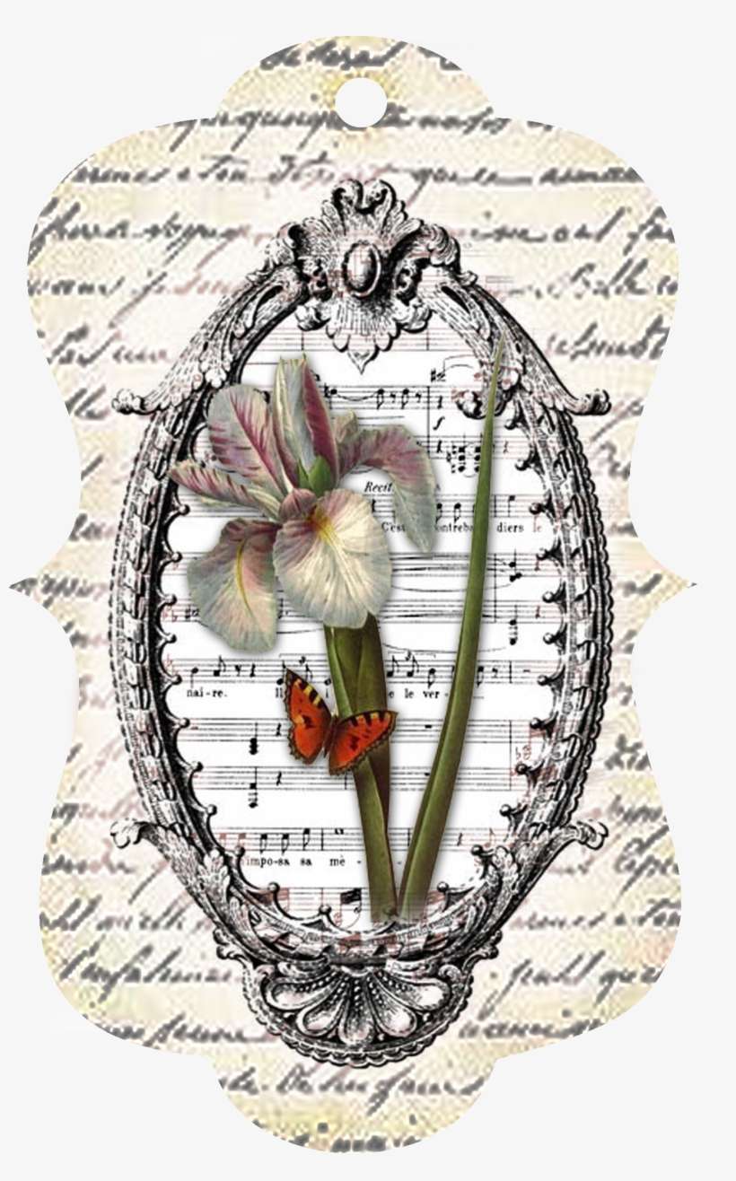 Vintage Flower Tag B - Classic Frame メッセージボード, transparent png download
