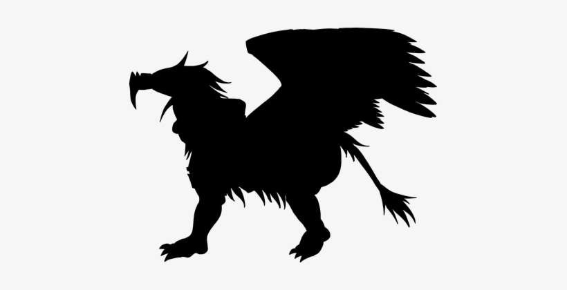 Bird Eagle Fictional Griffin Hybrid Lion M - Griffin Silhouette, transparent png download