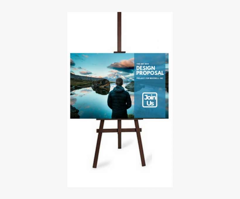 More Views - A3 Wooden Poster Stand, transparent png download