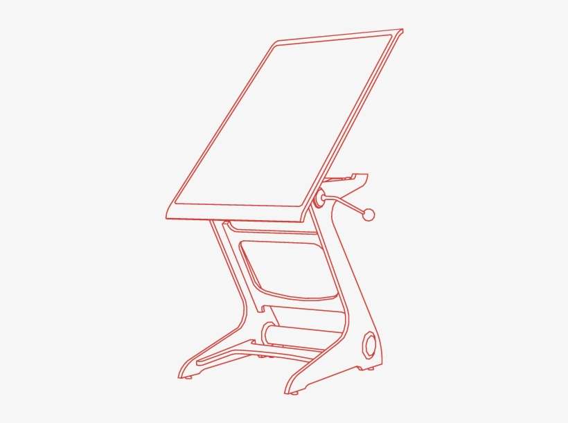 Red Outlined Easel - Portable Network Graphics, transparent png download