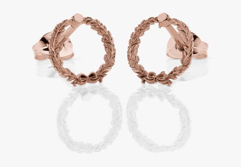 Wreath Stud Earrings - Earrings Sterling Silver, transparent png download