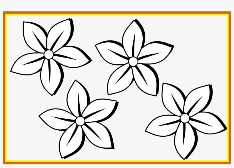 Best Collection Of Flower Png High Quality - Black And White Clip Art Flowers, transparent png download