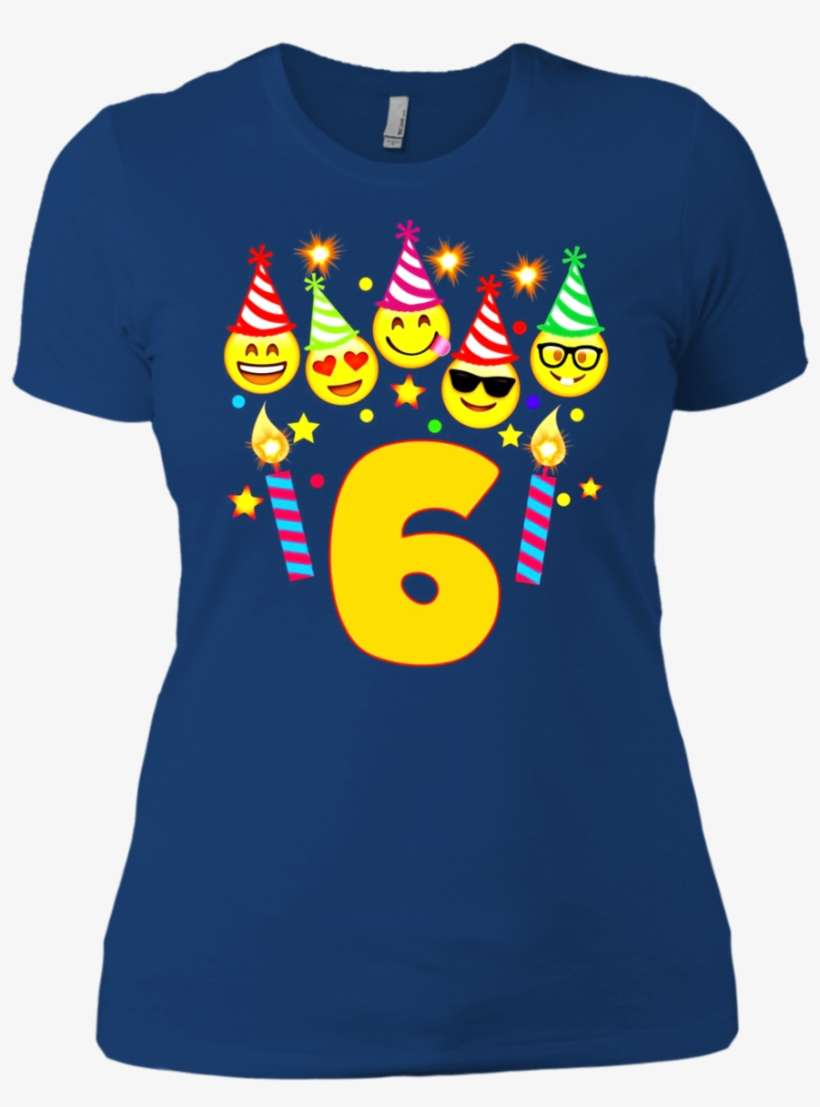 Emoji Birthday For 6 Six Year Old Girl Boy Toddler - Emoji Birthday Shirt For 8 Eight Year Old Girl Boy, transparent png download