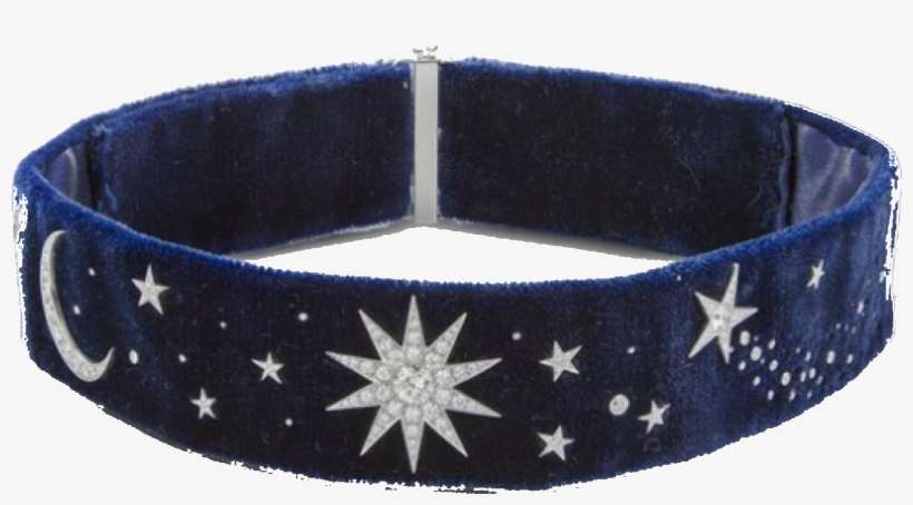 Blue Silver White Choker Polyvore Moodboard Filler - Blue Moodboard Pngs, transparent png download