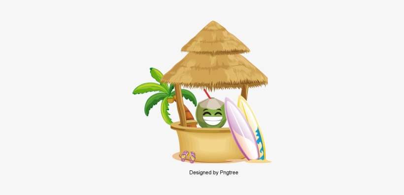 Cartoon Hand Painted Coconut Design, Cartoon, Hand - Portable Network Graphics, transparent png download